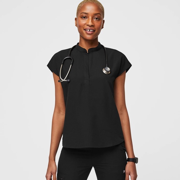 Figs Tops - Figs Black Rafaela Three-Pocket Scrub Top
